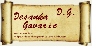 Desanka Gavarić vizit kartica